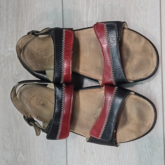 SAS Women Hook&loop Leatger Strappy Sandals Shoes Sz 8.5M - Picture 3 of 14